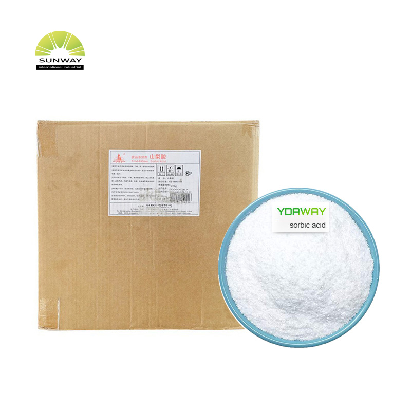 SUNWAY Food Additives Wholesale Bulk Sorbic Acid Caas 110-44-1 Food Grade Sorbic Acid Powder