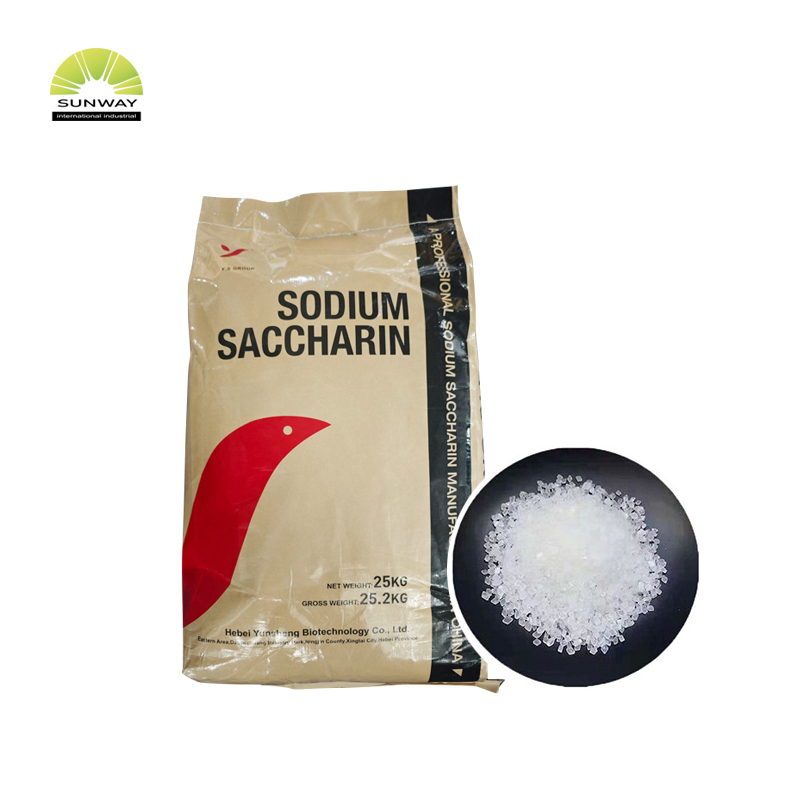 SUNWAY Manufacturer Spot Supply Sodium Saccharin 8-12 Mesh Granular Food-Grade Sodium Saccharine Sweetener Powder