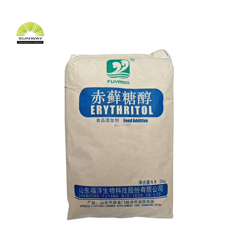 SUNWAY Food Grade Sweetener Erythritol Powder 25Kg Packaged in Bag in Stock