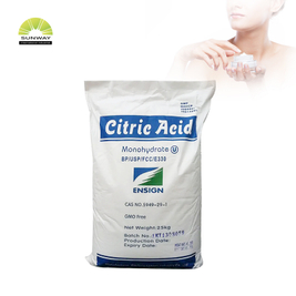SUNWAY Bulk Daily Chemicals White Crystal Powdered Acid Citric Citric Acid Monohydrate Anhydrous 99%Min
