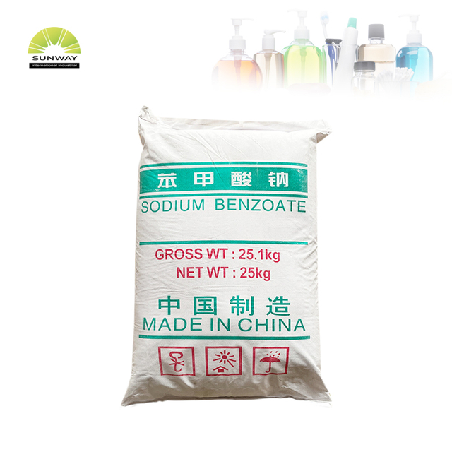 SUNWAY Factory Supply 99% Min Food Grade Preservative Free Sample Sodium Benzoate E211