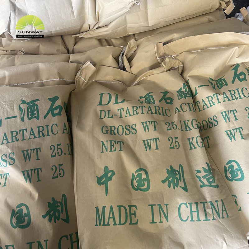 SUNWAY Best Price Food Grade Tartaric acid CAS 87-69-4 L(+) -Tartaric acid