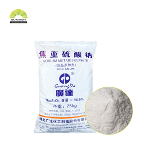 SUNWAY Wholesale Price Food Additives Preservatives White Powder Sodium Metabisulfite Na2S2O5