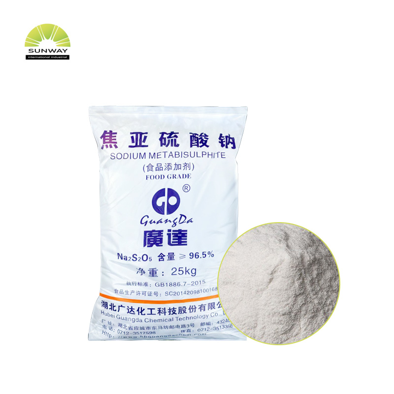 SUNWAY Wholesale Price Food Additives Preservatives White Powder Sodium Metabisulfite Na2S2O5