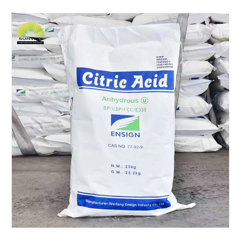 SUNWAY Food Grade Acidity Regulator Citric Acid Monohydrate Citric Acid Anhydrous Citric Acid