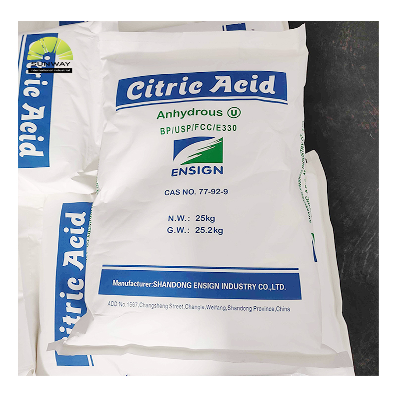 SUNWAY Food Grade Acidity Regulator Citric Acid Monohydrate Citric Acid Anhydrous Citric Acid