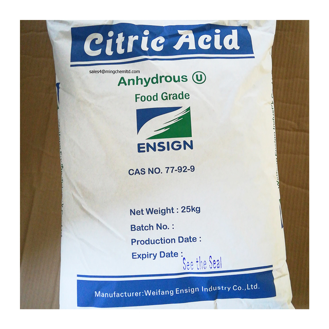 China bulk anhydrous brand citric acid for food price