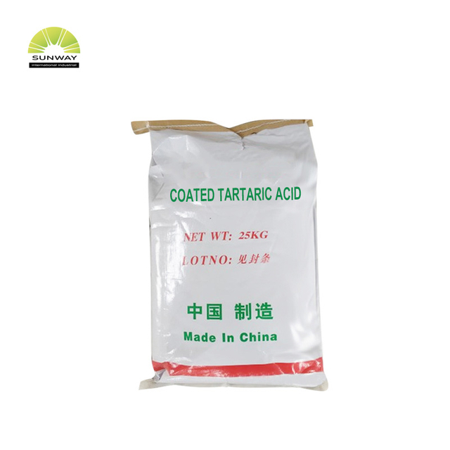 SUNWAY High Quality Coated Encapsulated Tartaric Acid L+Tartaric Acid DL+Tartaric Acid CAS 133-37-9 Chinese supplier fast shipment