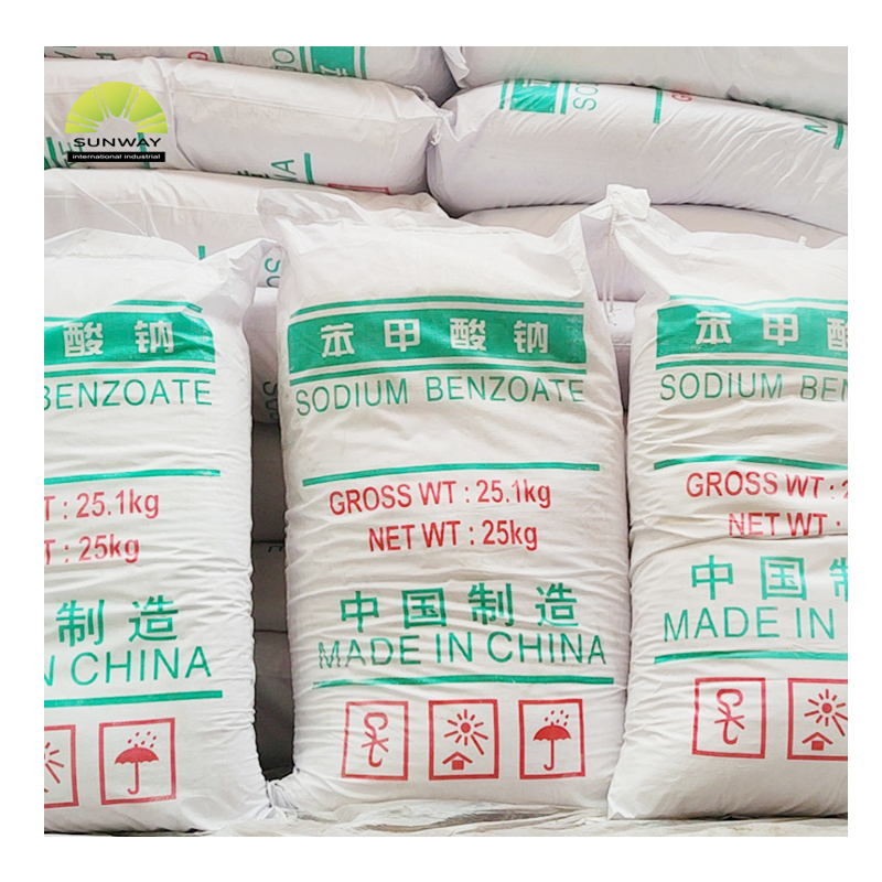 SUNWAY Factory Supply 99% Min Food Grade Preservative Free Sample Sodium Benzoate E211