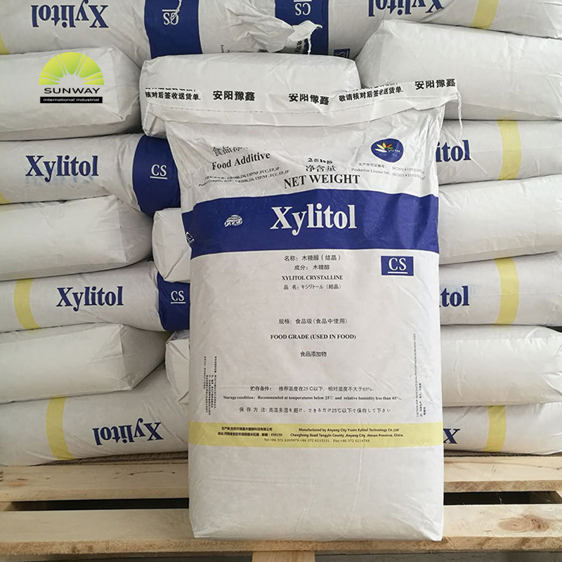 SUNWAY Food Additives Manufacturer Supply High Purity Powder Natural Sweeteners Xylitol CAS 87-99-0