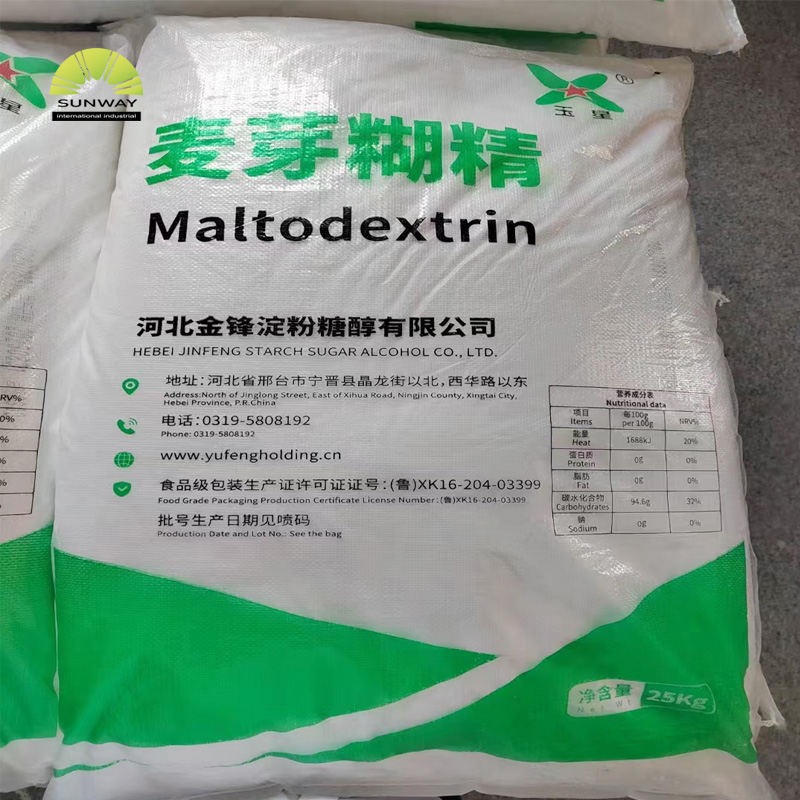 SUNWAY Food Grade Maltodextrin Direct Supplier Food Additives Sweetener CAS No 9050-36-6 Maltodextrin